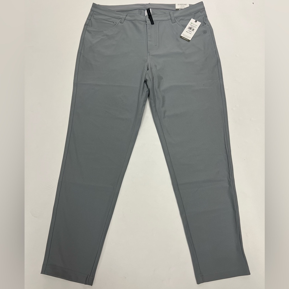 Gray Straight-Leg Pants